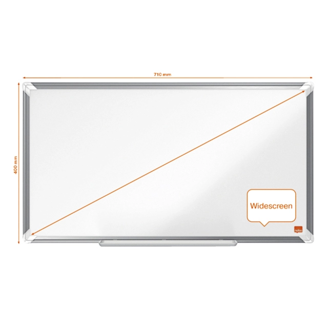 Een Whiteboard Nobo Premium Plus Widescreen 40x71cm emaille koop je bij VHK Kantoorartikelen