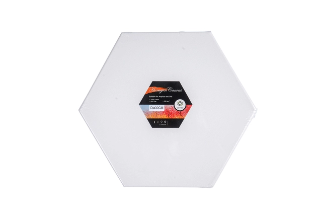 Een Canvas Conda Hexagon 30 cm gebleekt katoen koop je bij VHK Kantoorartikelen