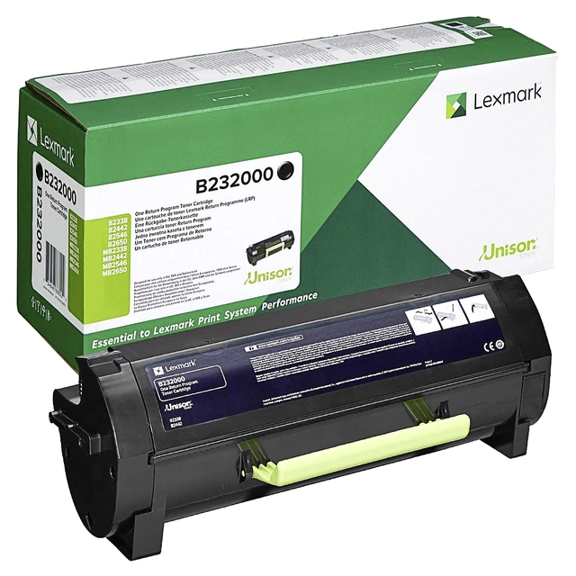 Een Tonercartridge Lexmark B232000 zwart koop je bij VHK Kantoorartikelen