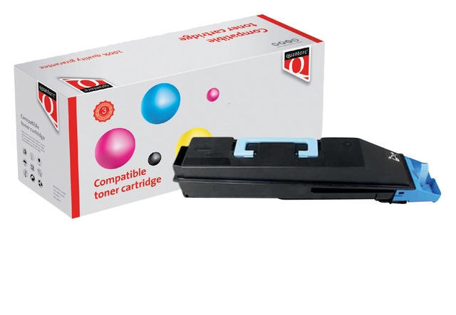 Een Tonercartridge Quantore alternatief tbv Kyocera TK-865C blauw koop je bij Hoekmankantoorartikelen.nl