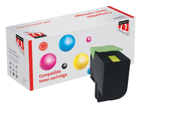 Een Tonercartridge Quantore alternatief tbv Lexmark 80C2XY0 geel koop je bij VHK Kantoorartikelen