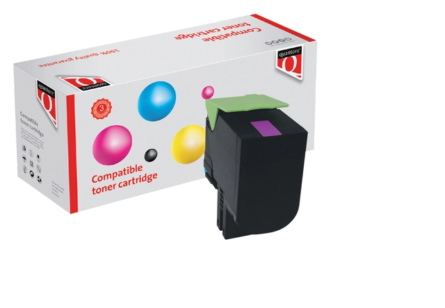 Een Tonercartridge Quantore alternatief tbv Lexmark 80C2SM0 rood koop je bij VHK Kantoorartikelen