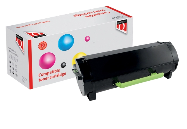 Een Tonercartridge Quantore alternatief tbv Lexmark 24B6186 zwart koop je bij VHK Kantoorartikelen