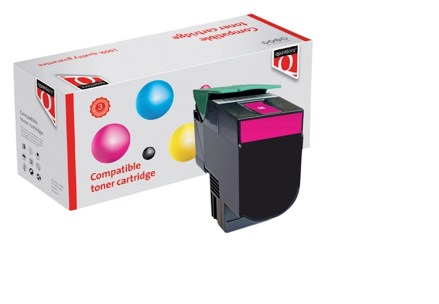 Een Tonercartridge Quantore alternatief tbv Lexmark C544X2MG rood koop je bij VHK Kantoorartikelen