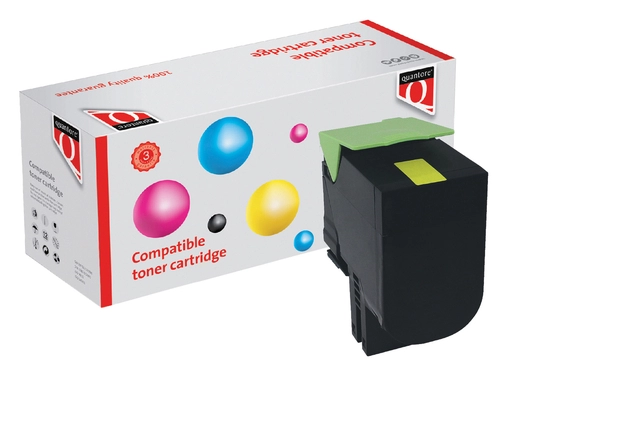 Een Tonercartridge Quantore alternatief tbv Lexmark 24B6010 geel koop je bij VHK Kantoorartikelen