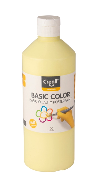 Een Plakkaatverf Creall basic pastel geel 500ml koop je bij VHK Kantoorartikelen