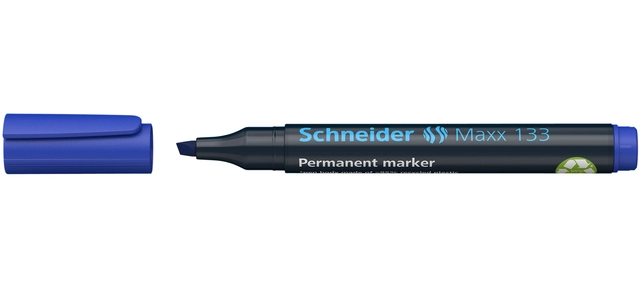 Een Viltstift Schneider Maxx 133 beitel 1-4mm blauw koop je bij VHK Kantoorartikelen