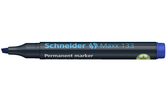 Een Viltstift Schneider Maxx 133 beitel 1-4mm blauw koop je bij VHK Kantoorartikelen