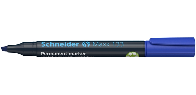 Een Viltstift Schneider Maxx 133 beitel 1-4mm blauw koop je bij VHK Kantoorartikelen