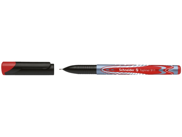 Een Fineliner Schneider Topliner 911 0.4mm rood koop je bij VHK Kantoorartikelen