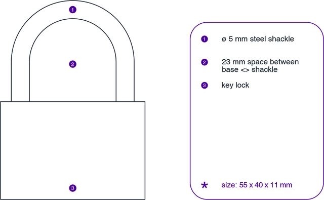 Een Hangslot Pavo 40mm koop je bij VHK Kantoorartikelen