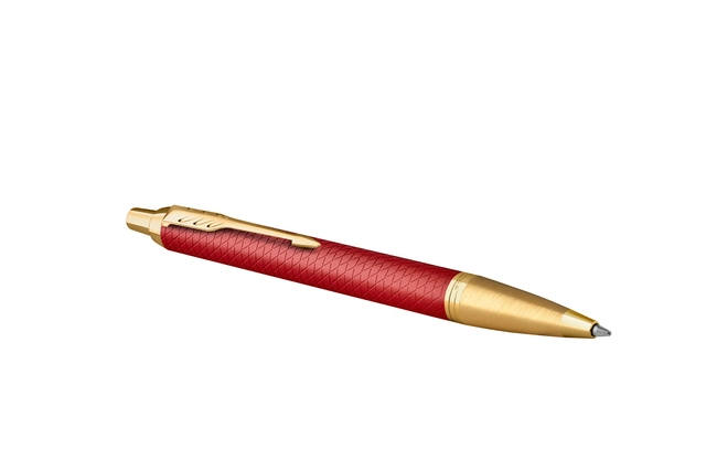 Een Balpen Parker IM Premium deep red medium blister à 1 stuk koop je bij VHK Kantoorartikelen