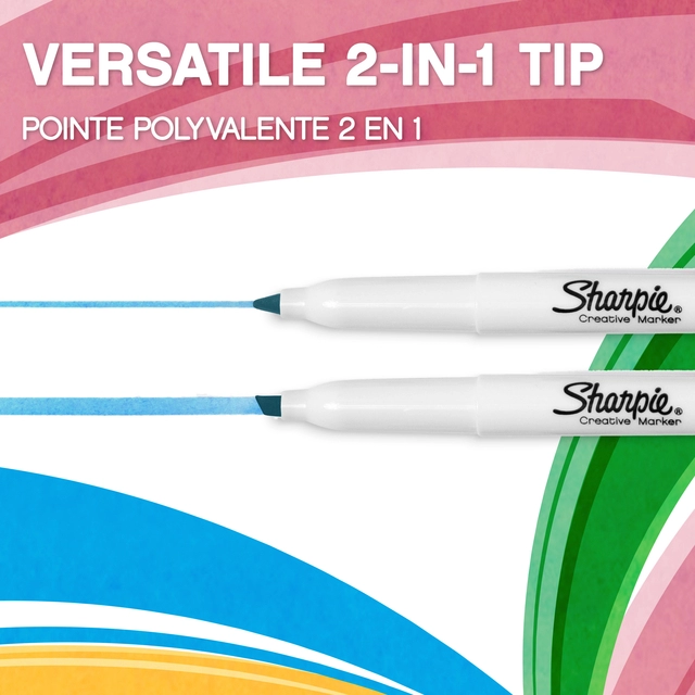 Een Markeerstift Sharpie S-note assorti blister à 12 stuks koop je bij VHK Kantoorartikelen