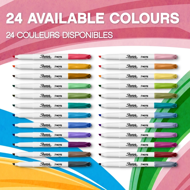 Een Markeerstift Sharpie S-note assorti blister à 4 stuks koop je bij VHK Kantoorartikelen