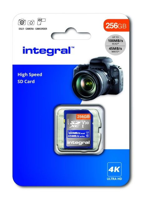 Een Geheugenkaart Integral SDHC-XC 256GB koop je bij VHK Kantoorartikelen