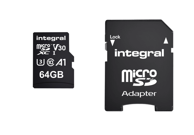 Een Geheugenkaart Integral microSDXC 64GB koop je bij VHK Kantoorartikelen