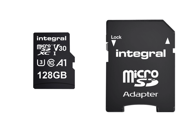 Een Geheugenkaart Integral microSDXC 128GB koop je bij VHK Kantoorartikelen