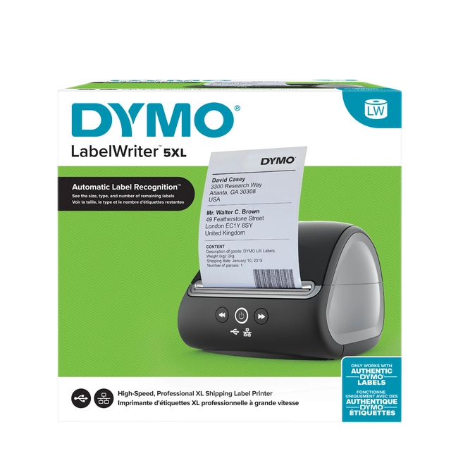 Een Labelprinter Dymo LabelWriter 5XL desktop zwart koop je bij VHK Kantoorartikelen