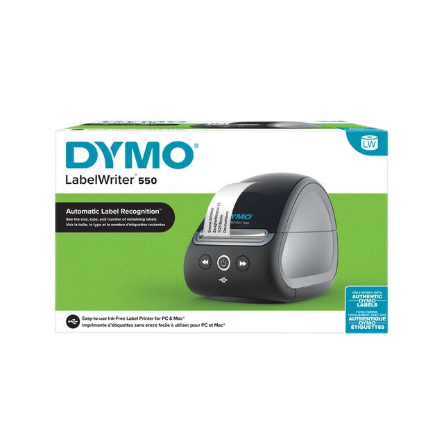 Een Labelprinter Dymo LabelWriter 550 desktop zwart koop je bij VHK Kantoorartikelen