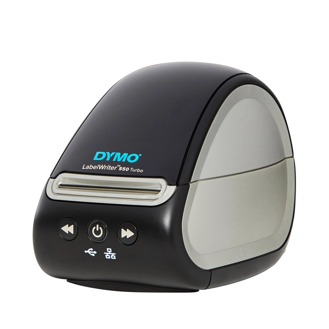 Een Labelprinter Dymo LabelWriter 550 Turbo desktop zwart koop je bij VHK Kantoorartikelen