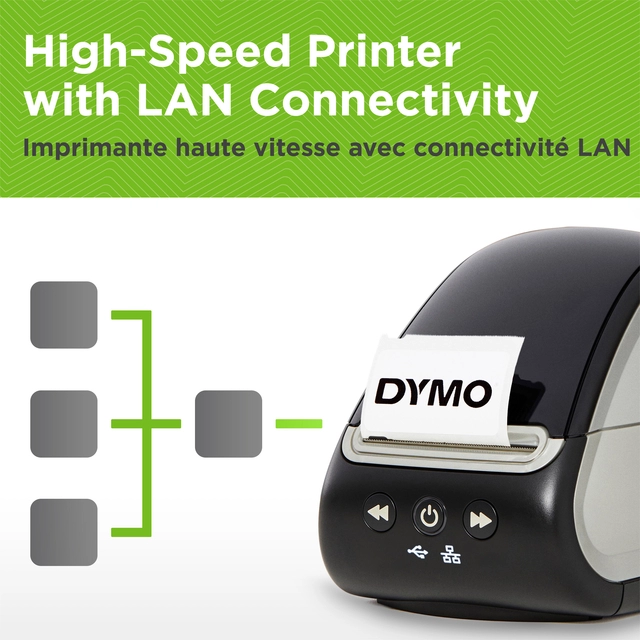 Een Labelprinter Dymo LabelWriter 550 Turbo desktop zwart koop je bij VHK Kantoorartikelen