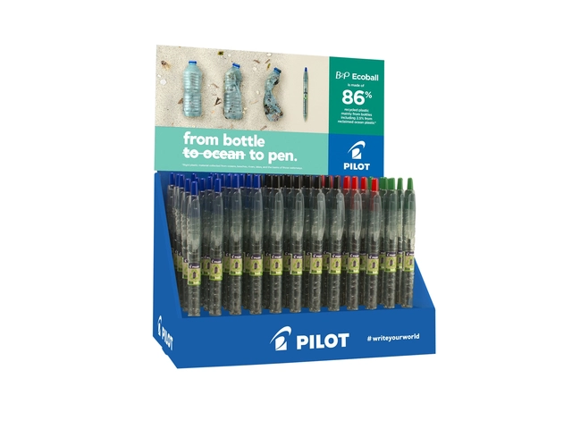 Een Balpen PILOT Begreen B2P EcoBall medium assorti koop je bij VHK Kantoorartikelen