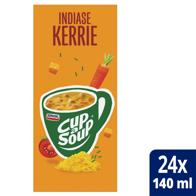 Een Cup-a-Soup Unox Indiase kerrie 24x140ml koop je bij Hoekmankantoorartikelen.nl