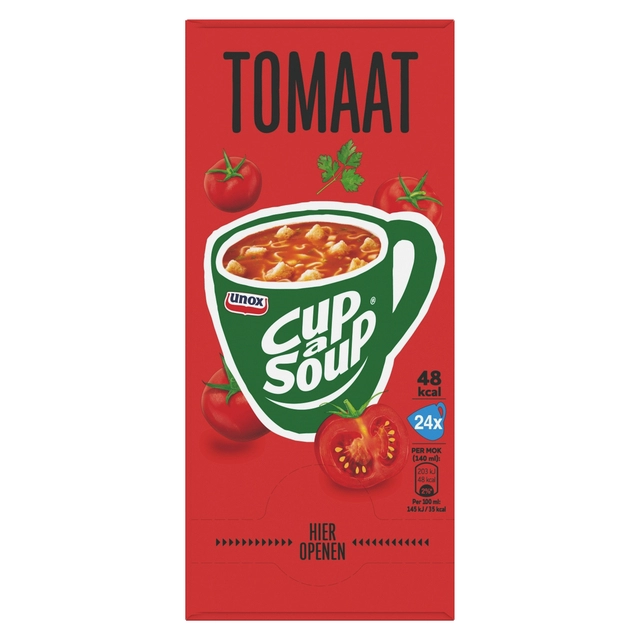 Een Cup-a-Soup Unox tomaat 24x140ml koop je bij Hoekmankantoorartikelen.nl