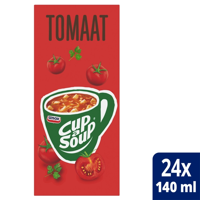 Een Cup-a-Soup Unox tomaat 24x140ml koop je bij Hoekmankantoorartikelen.nl