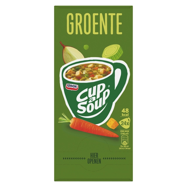 Een Cup-a-Soup Unox groente 24x140ml koop je bij Hoekmankantoorartikelen.nl