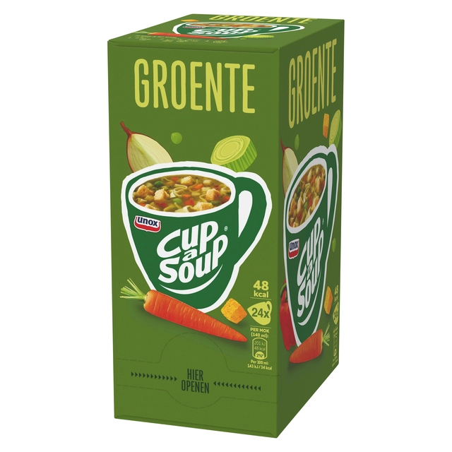 Een Cup-a-Soup Unox groente 24x140ml koop je bij Hoekmankantoorartikelen.nl