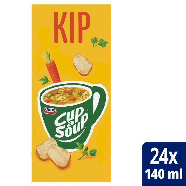 Een Cup-a-Soup Unox kip 24x140ml koop je bij Hoekmankantoorartikelen.nl