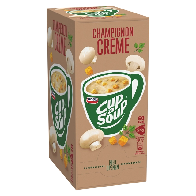 Een Cup-a-Soup Unox champignon crème 24x140ml koop je bij Hoekmankantoorartikelen.nl