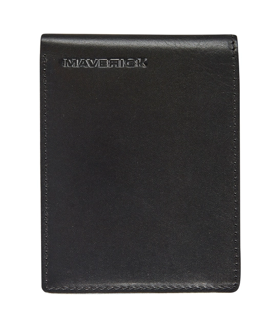 Een Portemonee Maverick All Black compact met kleingeldvak RFID leer zwart koop je bij VHK Kantoorartikelen