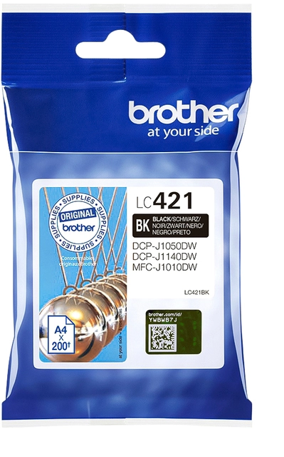 Een Inktcartridge Brother LC-421BK zwart koop je bij VHK Kantoorartikelen