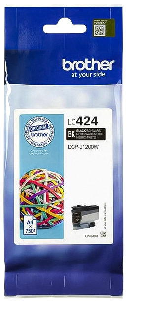 Een Inktcartridge Brother LC-424BK zwart koop je bij VHK Kantoorartikelen