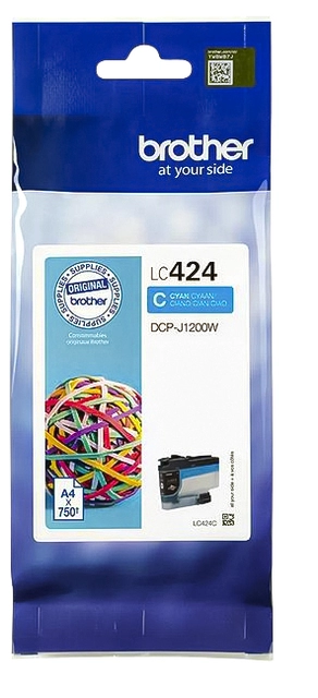 Een Inktcartridge Brother LC-424C blauw koop je bij Hoekmankantoorartikelen.nl