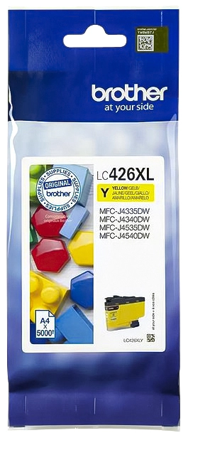 Een Inktcartridge Brother LC-426XLY geel koop je bij VHK Kantoorartikelen