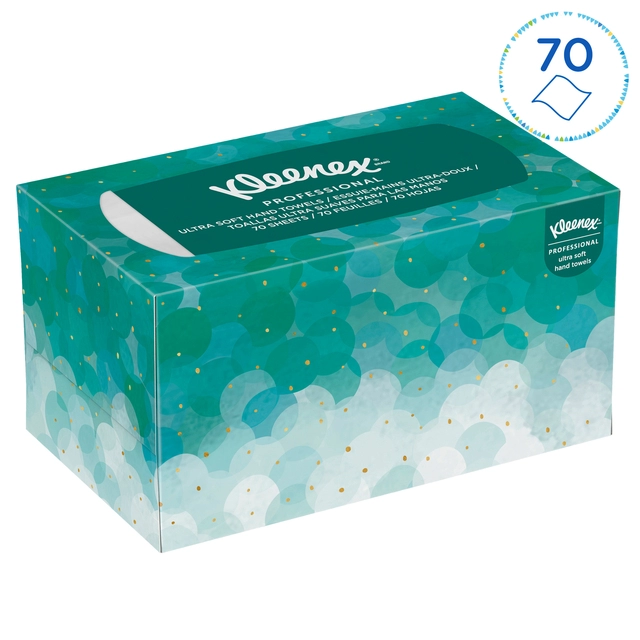 Een Handdoek Kleenex Ultra i-vouw 1-laags dispenserdoos 70vel wit 1126 koop je bij VHK Kantoorartikelen