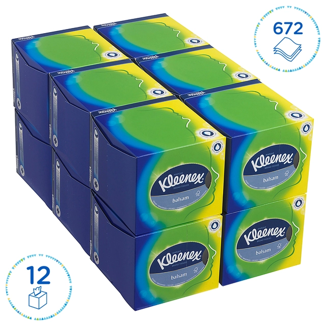 Een Facial tissues Kleenex kubus 3-laags 56stuks wit 8825 koop je bij VHK Kantoorartikelen