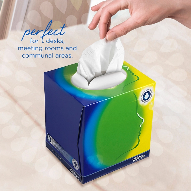 Een Facial tissues Kleenex kubus 3-laags 56stuks wit 8825 koop je bij VHK Kantoorartikelen