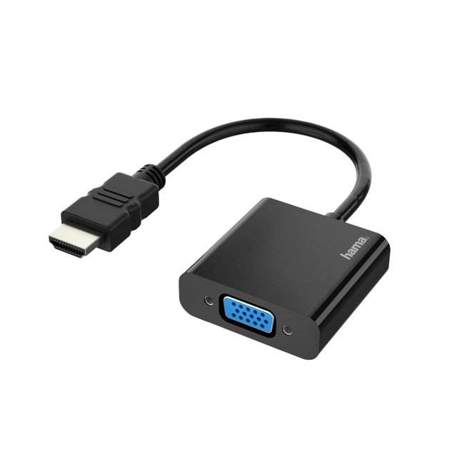 Een Adapter Hama HDMI-VGA zwart koop je bij VHK Kantoorartikelen