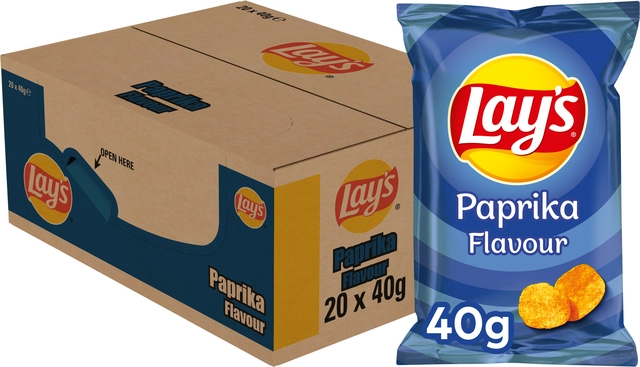 Een Chips Lay's Paprika 40gr koop je bij VHK Kantoorartikelen