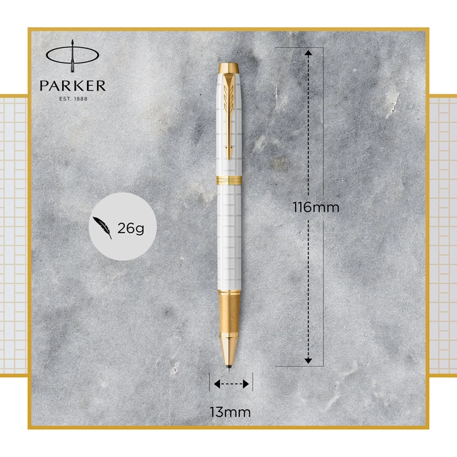 Een Rollerpen Parker IM Premium pearl GT fijn koop je bij VHK Kantoorartikelen