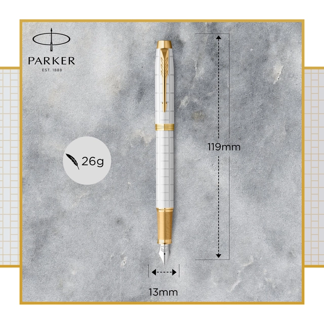 Een Vulpen Parker IM Premium pearl GT fijn koop je bij VHK Kantoorartikelen