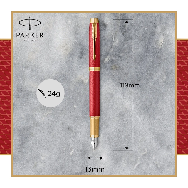 Een Vulpen Parker IM Premium deep red GT fijn koop je bij VHK Kantoorartikelen