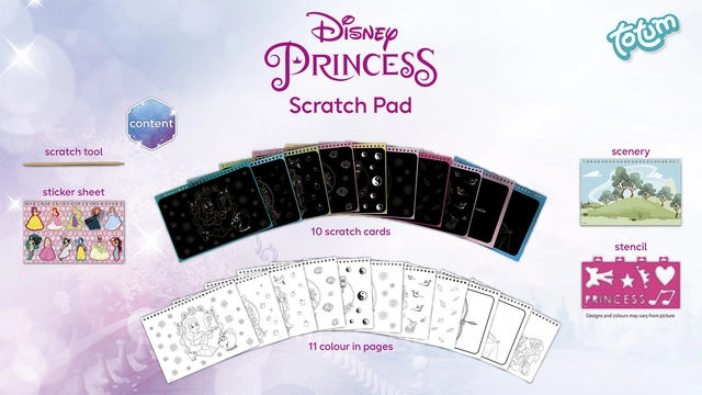 Een Knutselset Totum Disney Princess scratchbook koop je bij VHK Kantoorartikelen