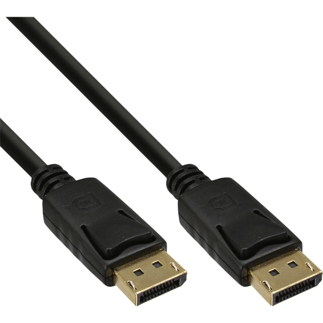 Een Kabel inLine displayport 4K60HZ M/M 2 meter zwart koop je bij VHK Kantoorartikelen