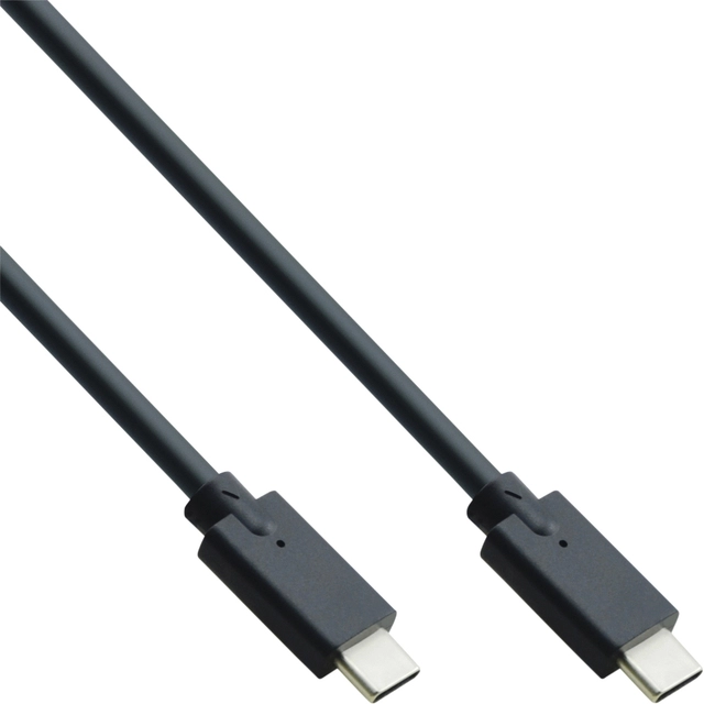 Een Kabel inLine USB-C 3.2 GEN.2 M/M 2 meter zwart koop je bij VHK Kantoorartikelen