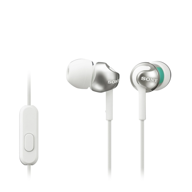 Een Oortelefoon Sony in-ear EX110 9mm incl. mic wt koop je bij Hoekmankantoorartikelen.nl